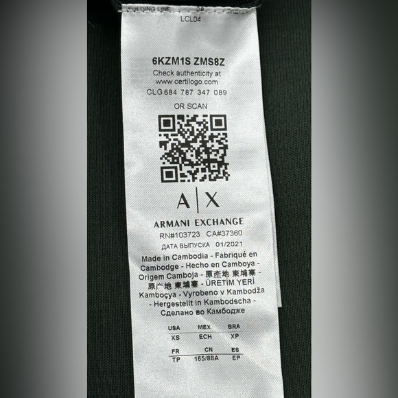 Armani Exchange green sweatshirt Pullover
100% Merino Wool/Laine Merino - Picture 4 of 4